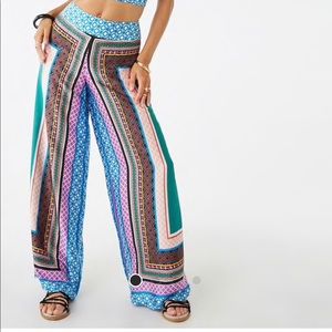 Forever 21 Satin Geo Palazzo Pants - NWT